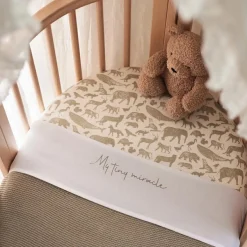 Couverture en tricot Basic Knit Olive Green (75 x 100 cm)