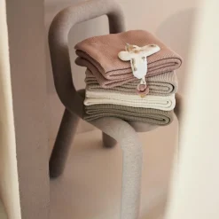 Couverture en tricot Basic Knit Olive Green (100 x 150 cm)