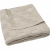 Couverture en tricot Box Knit Warm Sand (75 x 100 cm)