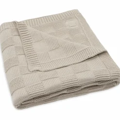 Couverture en tricot Box Knit Warm Sand (75 x 100 cm)