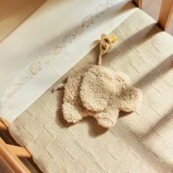 Couverture en tricot Box Knit Warm Sand (75 x 100 cm)