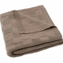 Couverture en tricot Box Knit Milky Coffee (75 x 100 cm)