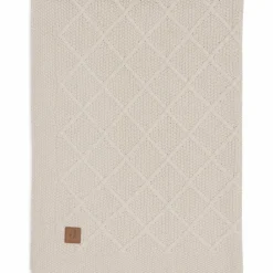Couverture en tricot Check Knit Oatmeal (75 x 100 cm)