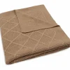 Couverture en tricot Check Knit Biscuit (100 x 150 cm)