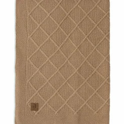 Couverture en tricot Check Knit Biscuit (100 x 150 cm)