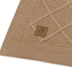 Couverture en tricot Check Knit Biscuit (100 x 150 cm)