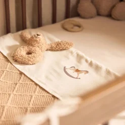 Couverture en tricot Check Knit Biscuit (75 x 100 cm)