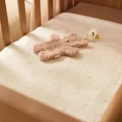 Couverture en tricot Cosy Knit Ivory (100 x 150 cm)