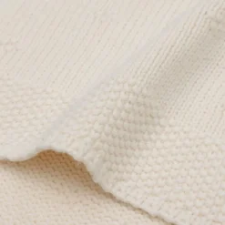 Couverture en tricot Cosy Knit Ivory (75 x 100 cm)