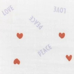 Couverture Happy Rascals Coeur (100 x 100 cm)