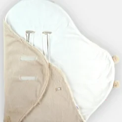 Couverture nomade à longs poils Mix & Match ivoire