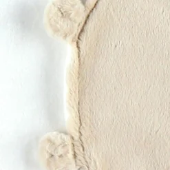Couverture nomade à longs poils Mix & Match ivoire