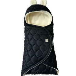 Couverture nomade pour bébé Recy black-cream