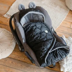 Couverture nomade pour bébé Recy black-grey