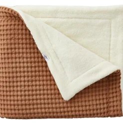 Couverture polaire en coton gaufré Cassonade (75 x 120 cm)