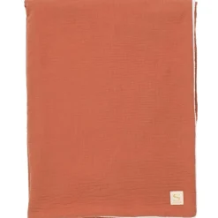 Couverture polaire et gaze de coton Terracotta (75 x 100 cm)