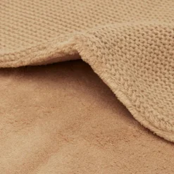 Couverture polaire tricotée Basic Knit Biscuit (75 x 100 cm)
