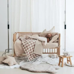 Couverture polaire Vichy Caramel (110 x 80 cm)