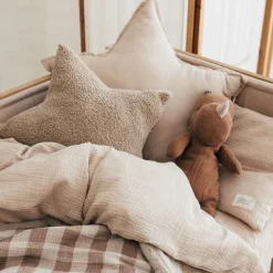 Couverture polaire Vichy Caramel (110 x 80 cm)