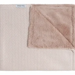 Couverture Teddy Dawn Blush-Ecru (70 x 95 cm)