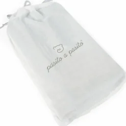 Couverture tricot bébé bleu (75 x 100 cm)