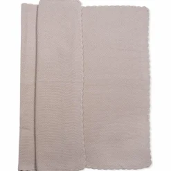 Couverture tricot bébé rose (75 x 100 cm)