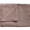Couverture tricotée en coton bio Textured Dots Blush (80 x 100 cm)