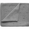 Couverture tricotée en coton bio Pointelle Gray melange (100 x 80 cm)