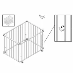 Crochet de fond de parc à l'unité