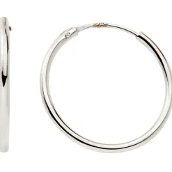 Créoles 12 mm (or blanc 9 carats)