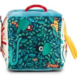 Cube d'activités sonore en tissu Jungle (13 cm)
