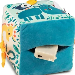 Cube d'activités sonore en tissu Jungle (13 cm)