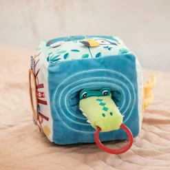Cube d'activités sonore en tissu Jungle (13 cm)