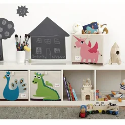 Cube de rangement en tissu Paon