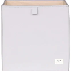 Cube de rangement en tissu recyclé Uni gris clair