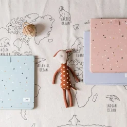 Cube de rangement en tissu recyclé Uni gris clair