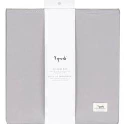 Cube de rangement en tissu recyclé Uni gris clair