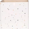 Cube de rangement en tissu recyclé Terrazzo crème