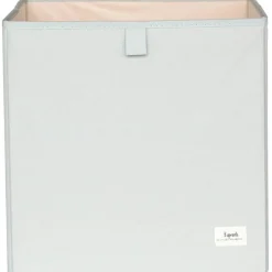 Cube de rangement en tissu recyclé Uni vert