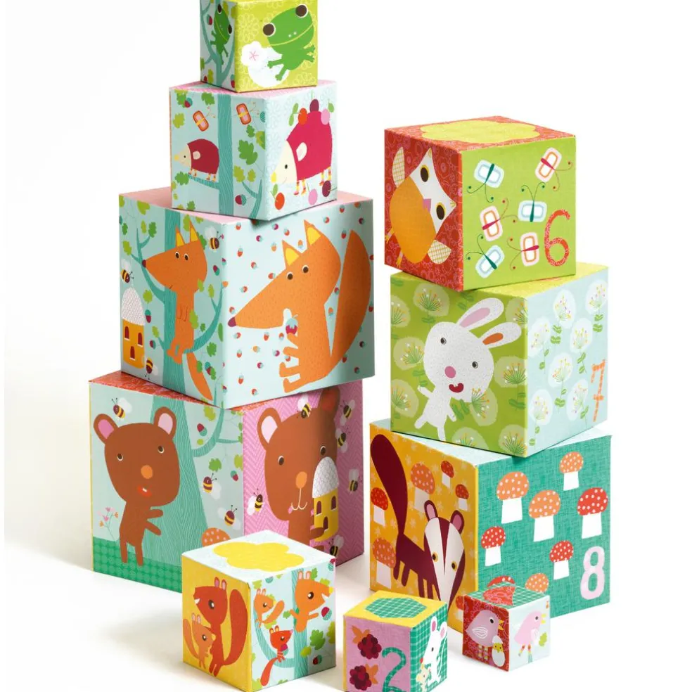 Cubes empilables Forêt (10 cubes)