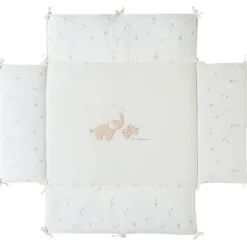 Cuvette de parc en veloudoux Bali, Moka & Snow (75x95 cm)