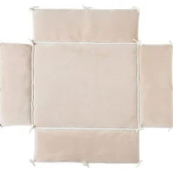 Cuvette de parc en veloudoux Bali, Moka & Snow (75x95 cm)