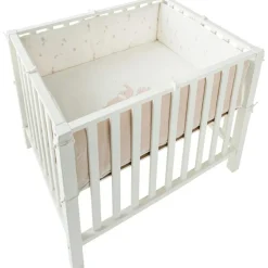 Cuvette de parc en veloudoux Bali, Moka & Snow (75x95 cm)