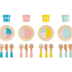 Dînette en bois (20 pièces)