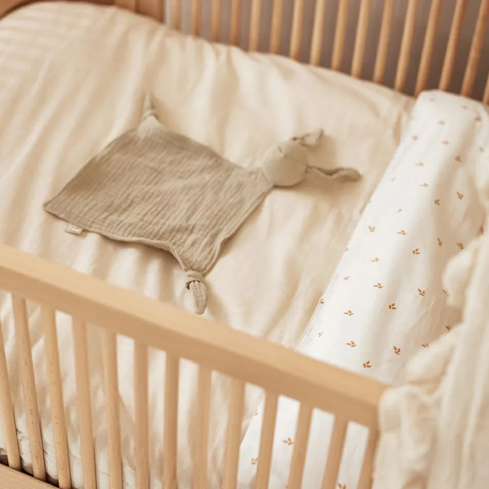 Doudou attache sucette Bunny Ears Olive Green