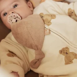 Doudou attache sucette Feuille Biscuit