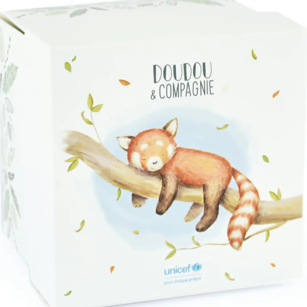 Doudou attache sucette Panda roux