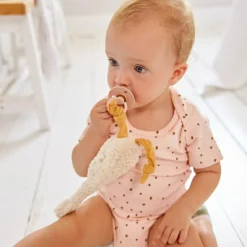 Doudou attache sucette Tiny Farmer Oie