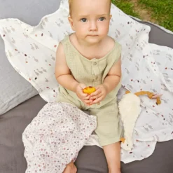 Doudou attache sucette Tiny Farmer Oie