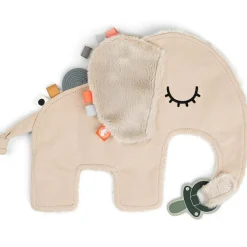 Doudou attache-sucette Elphee Sable